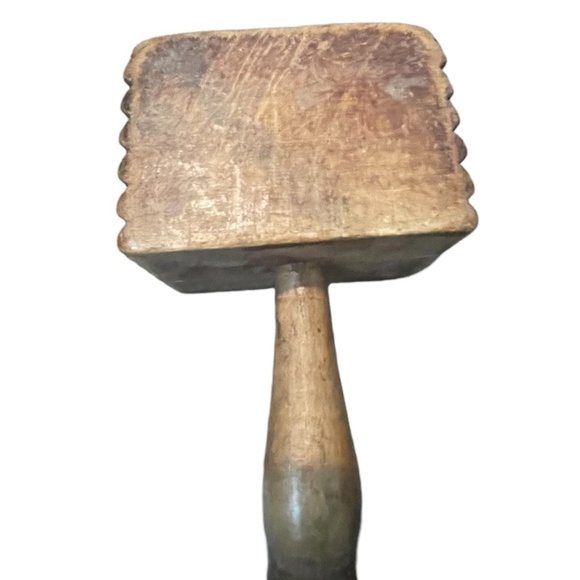 Vintage Kitchen Tall Primitive Farmhouse Decor Solid Wood Narrow Handle Utensils - Picture 13 of 14